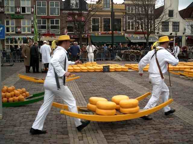 De kaasmarkt in  Alkmaar