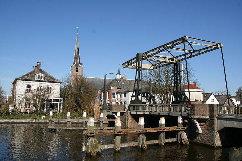 De ophaalbrug in Koudekerk aan den Rijn
