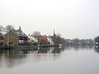 Zicht op Hazerswoude-Rijndijk. Foto:onbekend