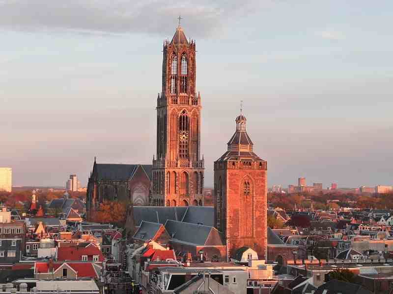 Mooi uitzicht over Utrecht met o.a. de Domtoren