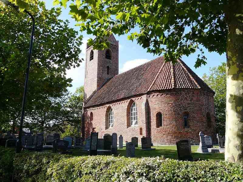 De kerk in Jistrum