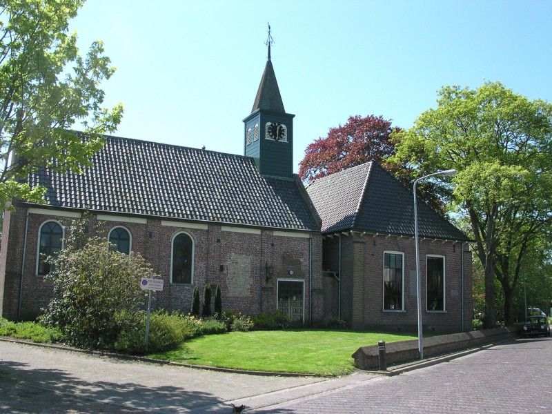De kerk Bessie in het dorp Nibbixwoud.
