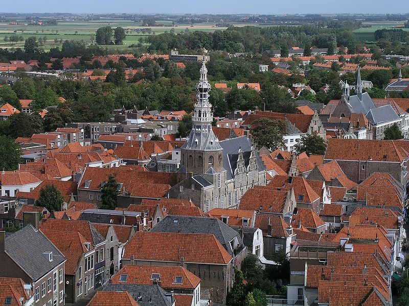 Zierikzee van bovenaf bekeken