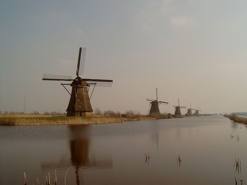 De molens in Kinderdijk