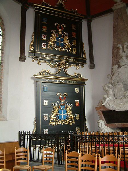 Rouwbord in de kerk van Rhoon