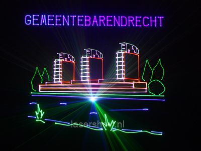 Lasershow bij afscheid burgemeester.