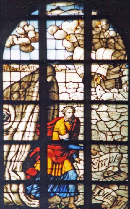 Glas in loodramen in de Grote cq St. Janskerk