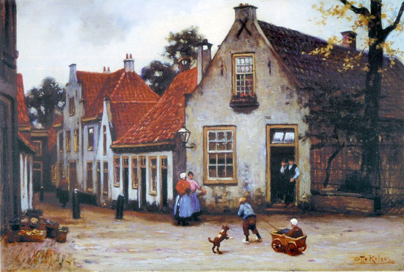 Otto Kriens: Gezicht op de Kerkstraat te Rijswijk, ca 1900 (Collectie Museum Rijswijk)