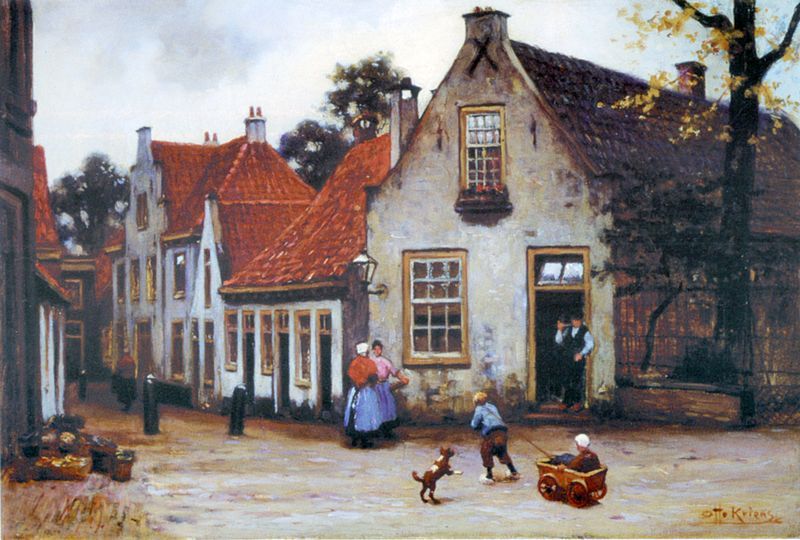 Otto Kriens: Gezicht op de Kerkstraat te Rijswijk, ca 1900 (Collectie Museum Rijswijk)