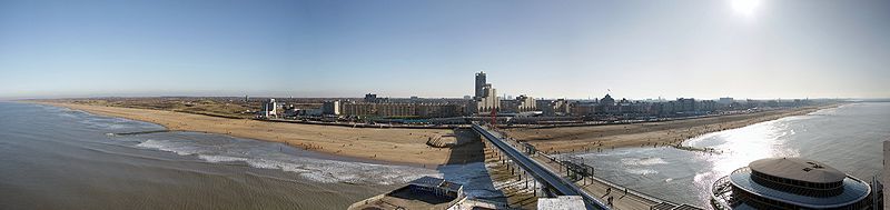 Panoramafoto van Scheveningen vanaf de Pier